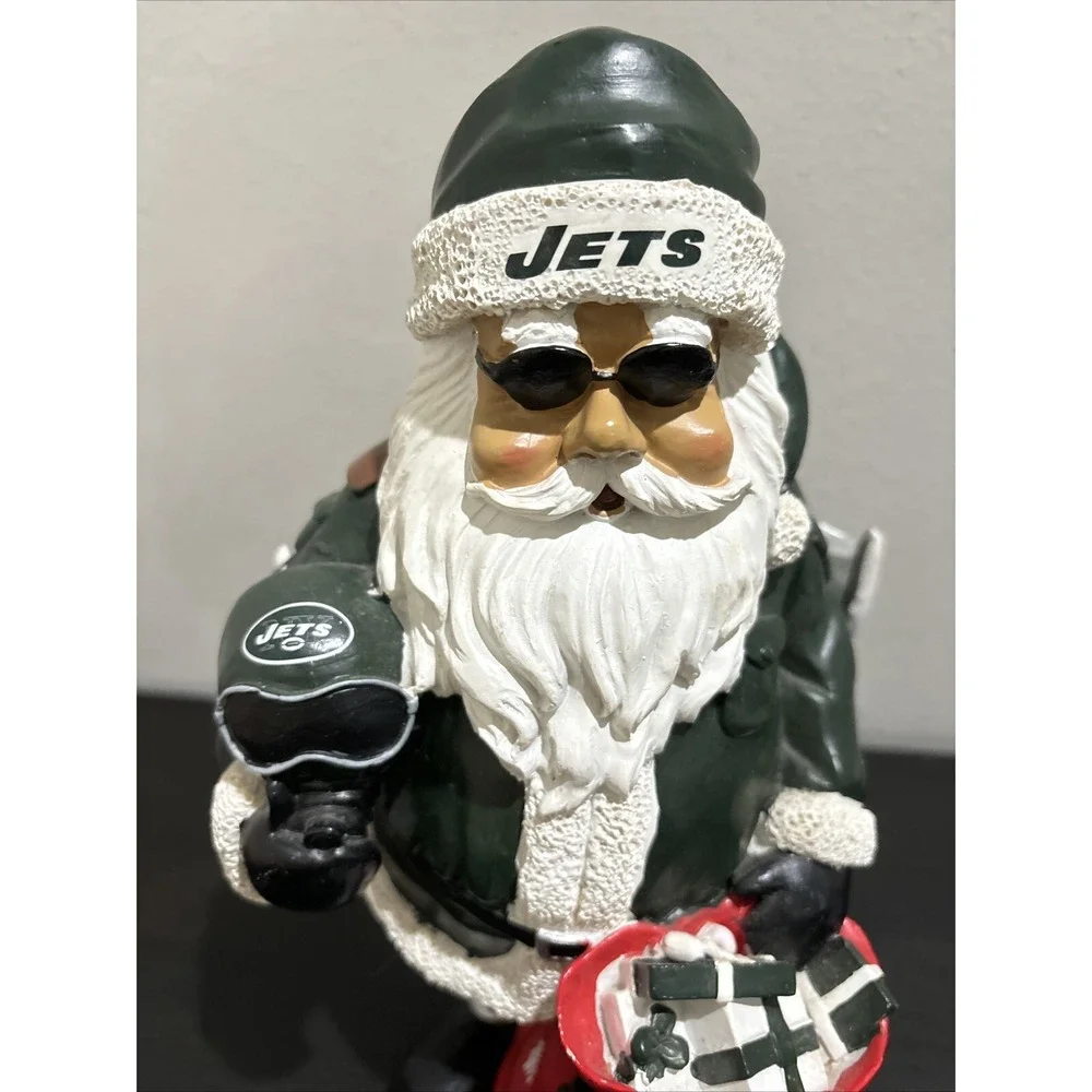 FOREVER COLLECTIBLES NFL TEAM GNOME NEW YORK NY JETS SANTA